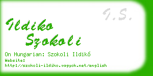 ildiko szokoli business card