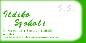 ildiko szokoli business card